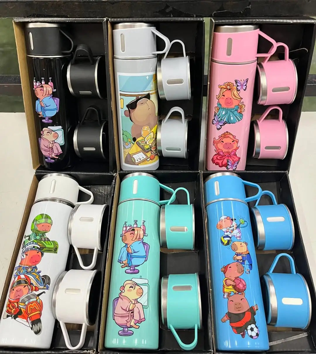 Termo capibara con 2 tazas
